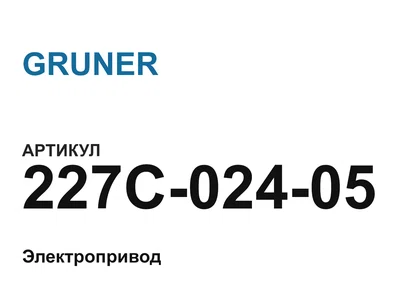 227C02405 GRUNER
