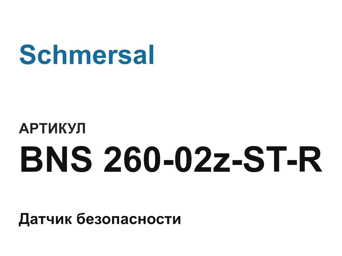 BNS26002zSTR Schmersal