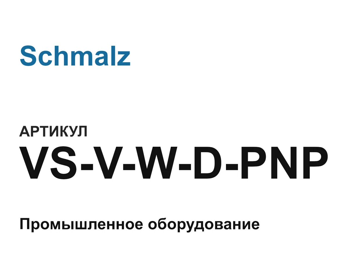 VSVWDPNP Schmalz