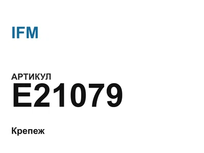 E21079 IFM