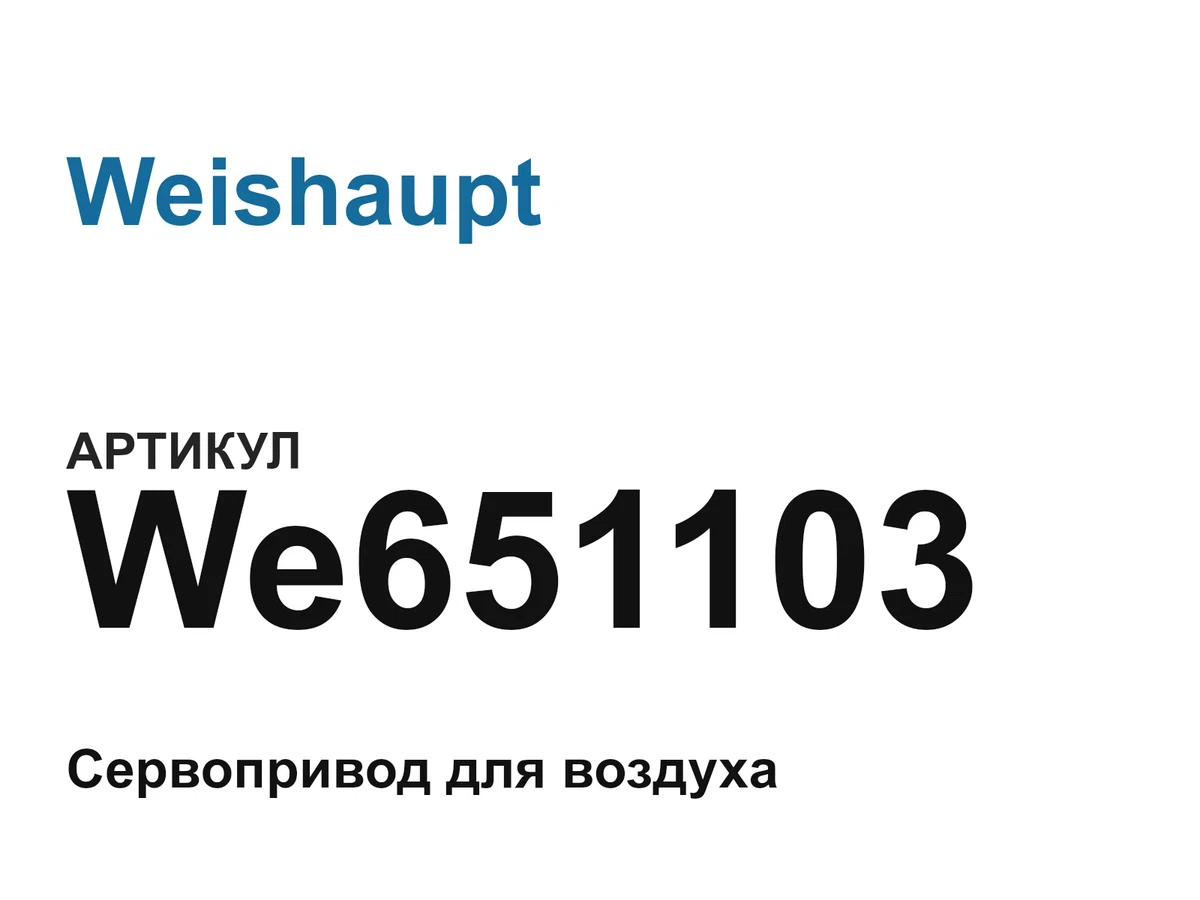 We651103 Weishaupt
