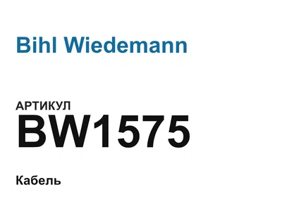 BW1575 Bihl Wiedemann