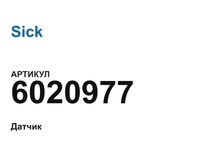 6020977 Sick