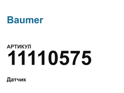 11110575 Baumer
