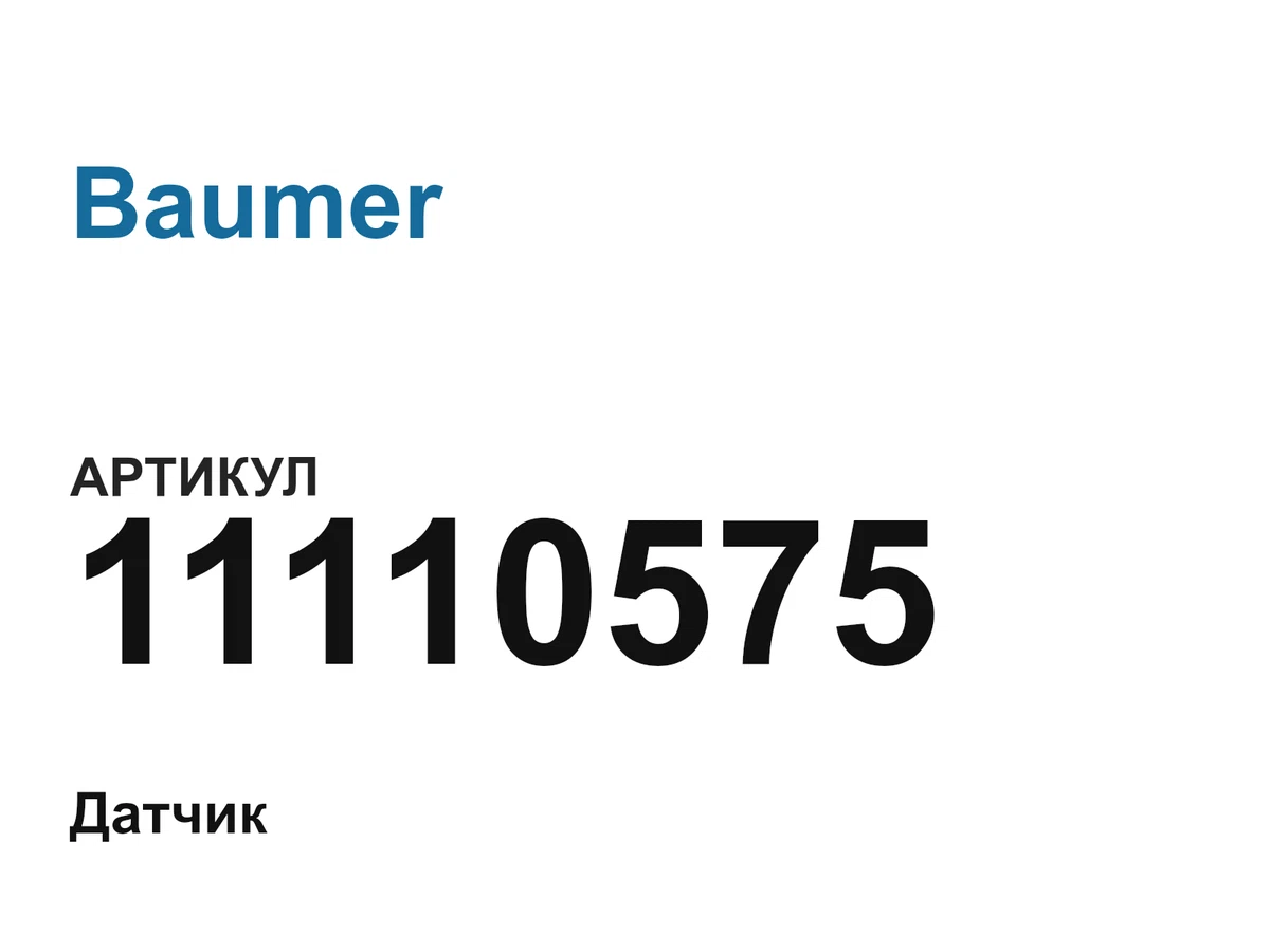 11110575 Baumer