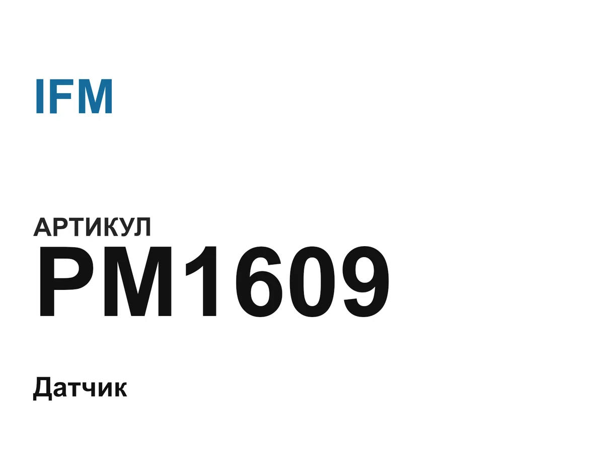PM1609 IFM