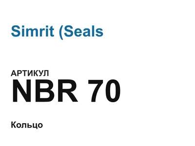 NBR70 Simrit (Seals