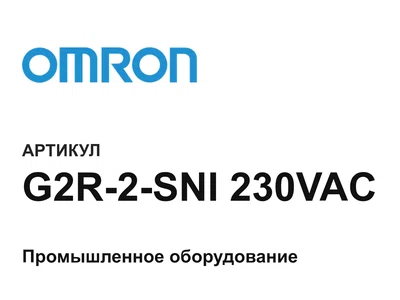 G2R2SNI230VAC Omron