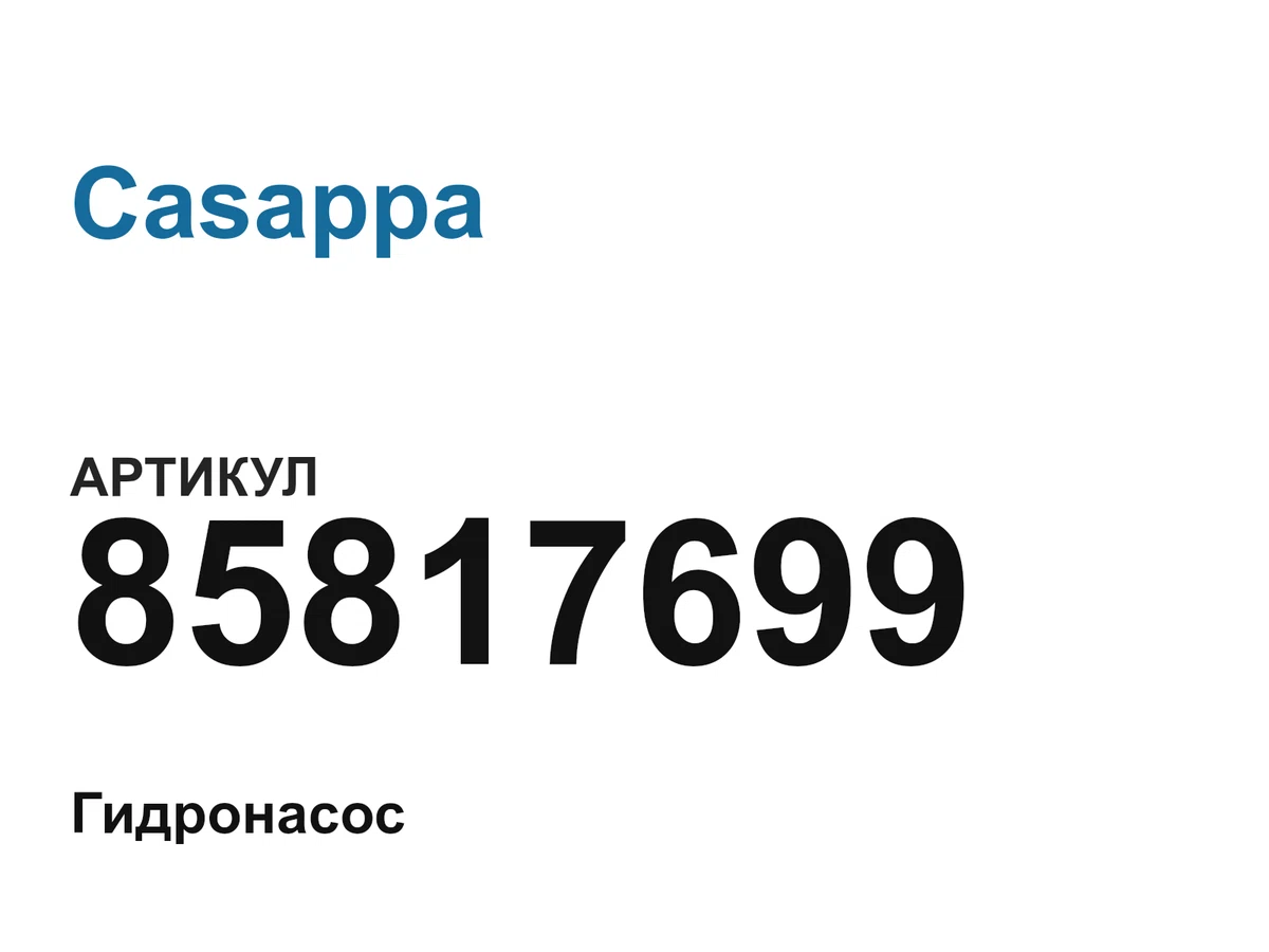 85817699 Casappa