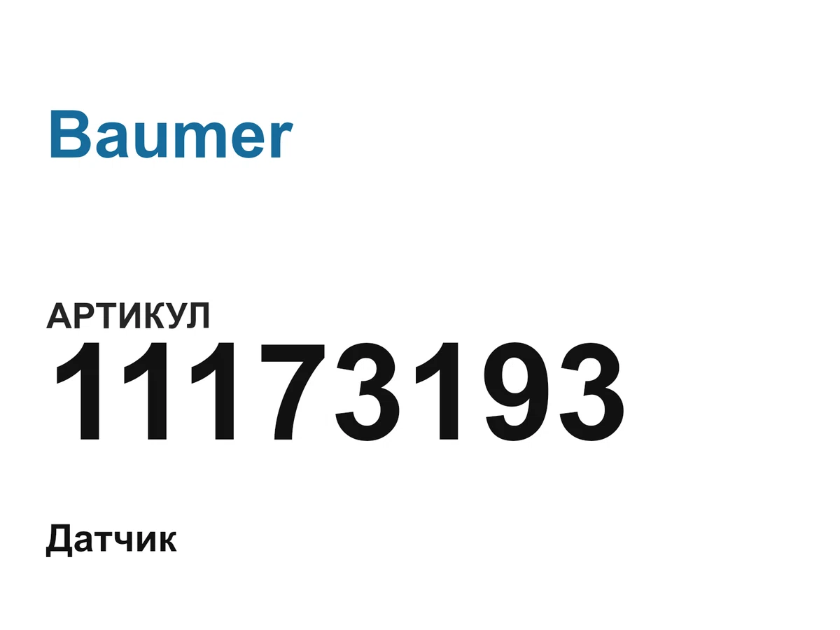 11173193 Baumer