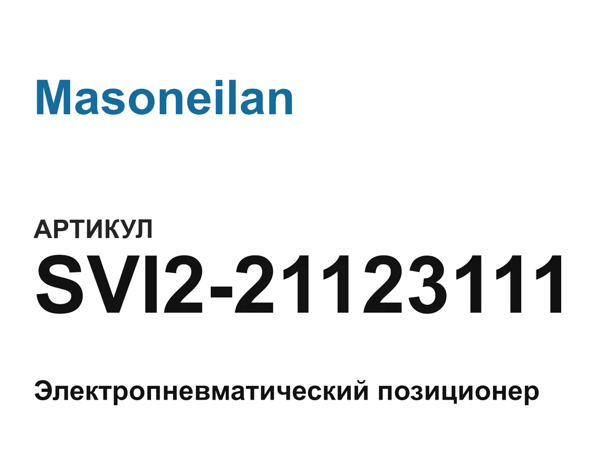 SVI221123111 Masoneilan
