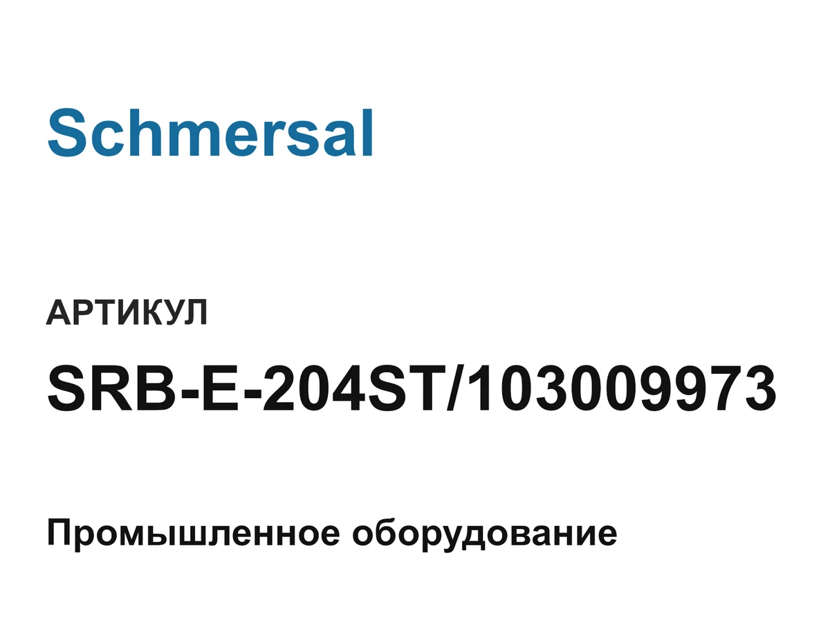 SRBE204ST103009973 Schmersal