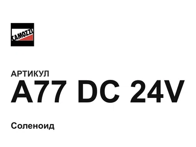 A77DC24V Camozzi