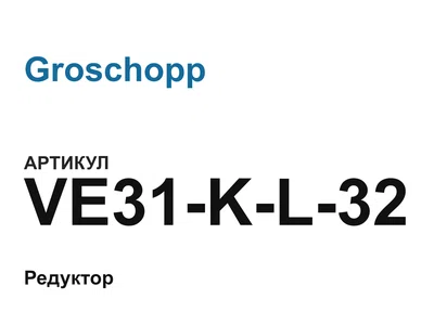 VE31KL32 Groschopp