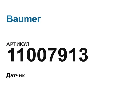 11007913 Baumer