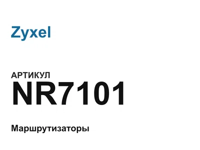 NR7101 Zyxel