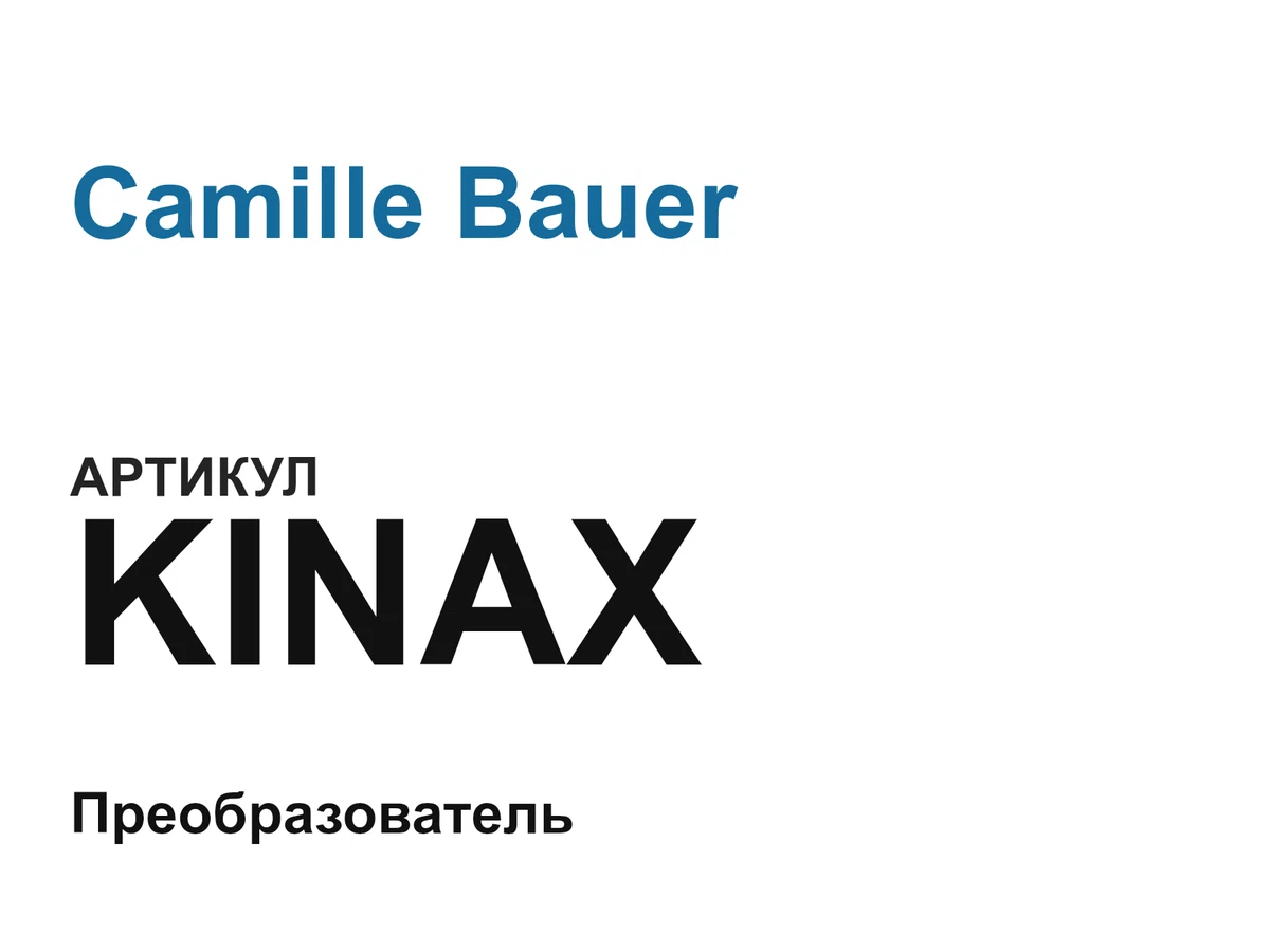 KINAX Camille Bauer