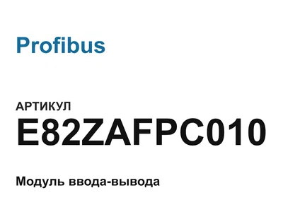 E82ZAFPC010 Profibus
