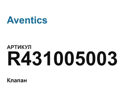 R431005003 Aventics