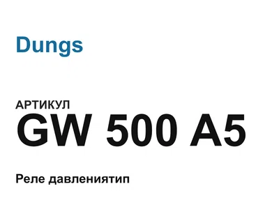 GW500A5 Dungs