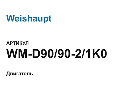 WMD909021K0 Weishaupt