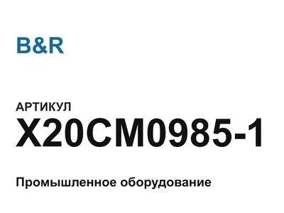 X20CM09851 B&R