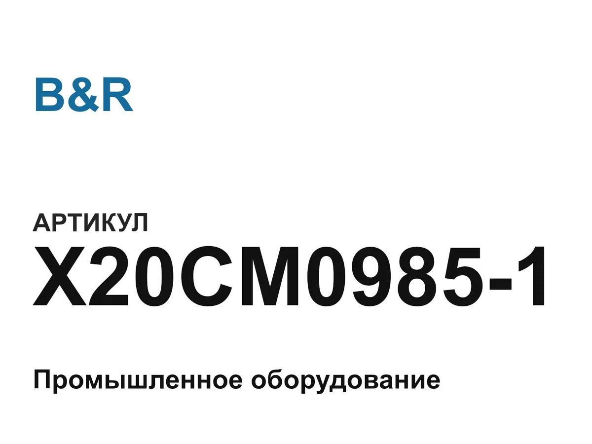 X20CM09851 B&R