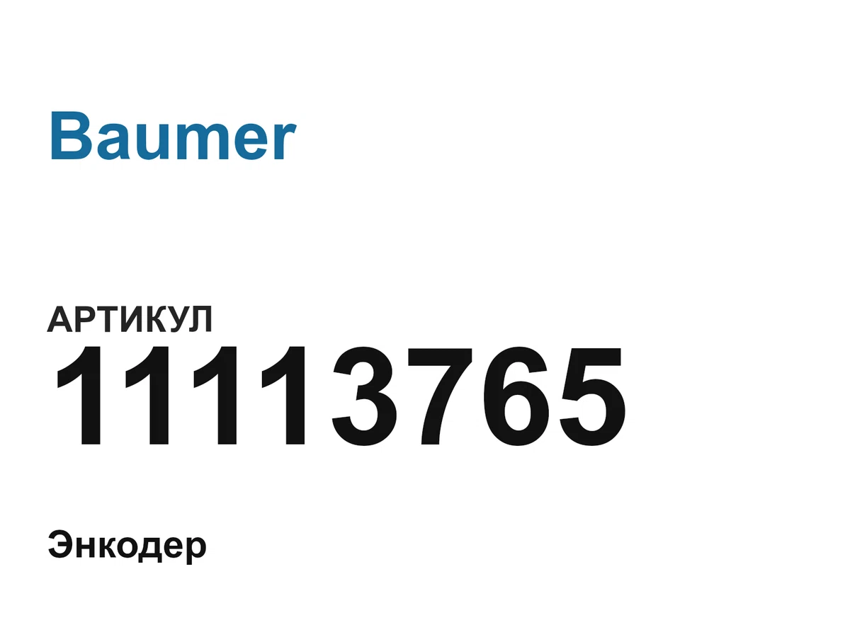 11113765 Baumer