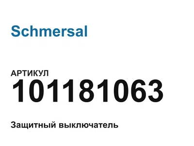 101181063 Schmersal