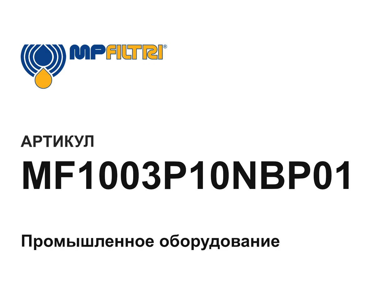 MF1003P10NBP01 MP Filtri