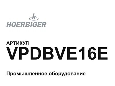 VPDBVE16E HOERBIGER