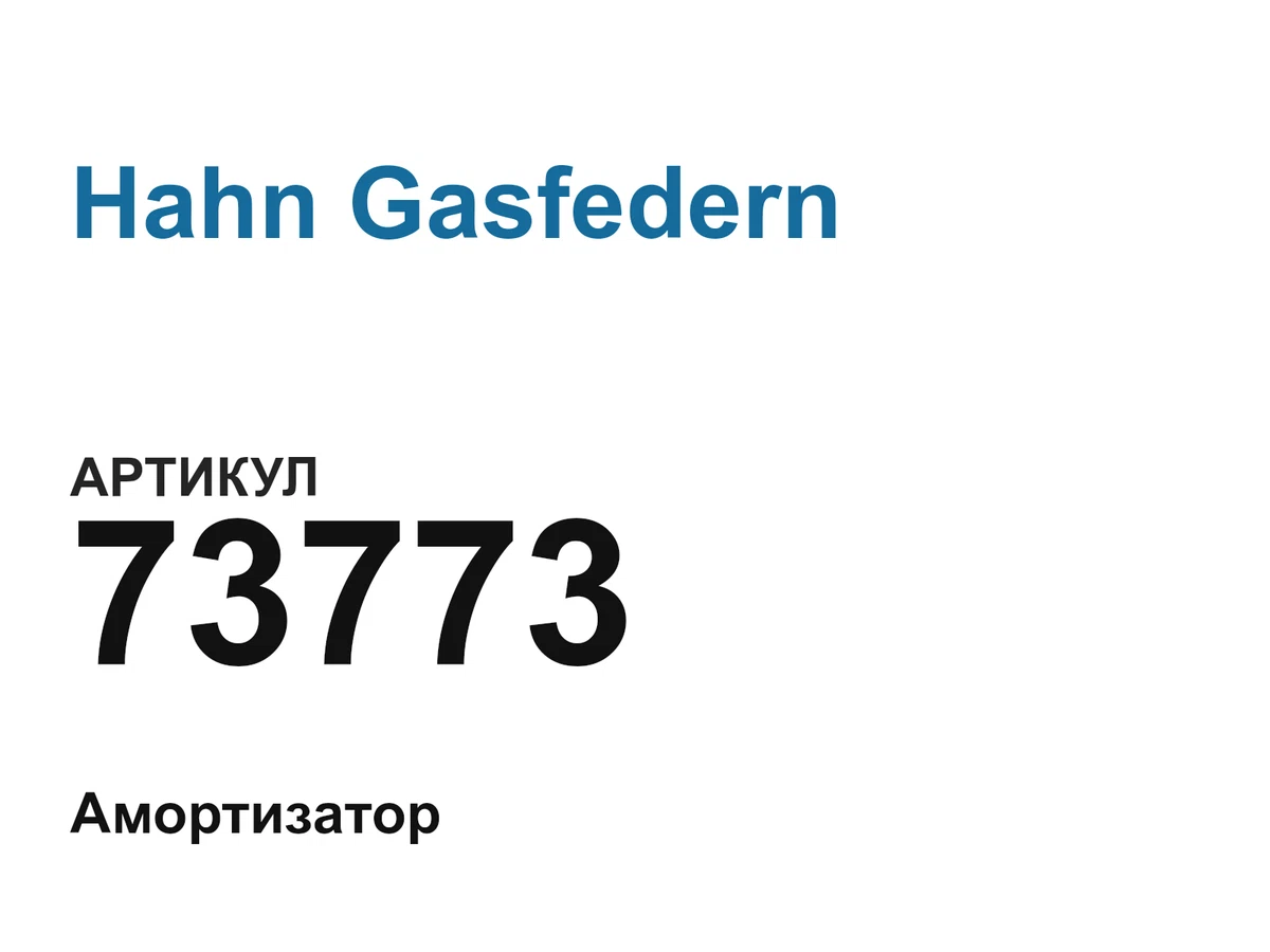 73773 Hahn Gasfedern