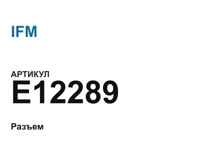 E12289 IFM