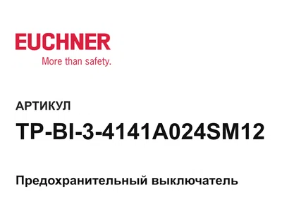 TPBI34141A024SM12 Euchner