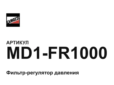 MD1FR1000 Camozzi