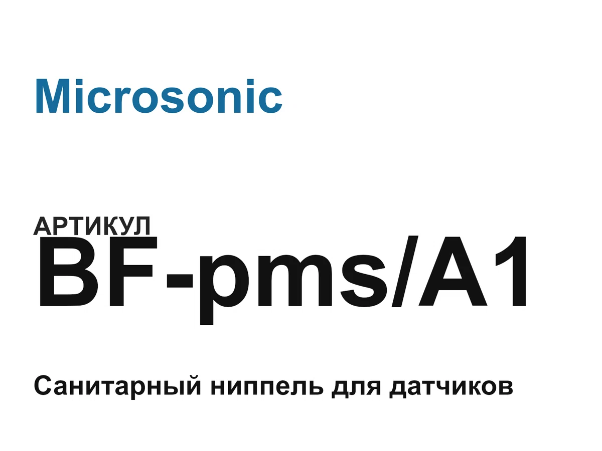 BFpmsA1 Microsonic