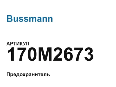 170M2673 Bussmann