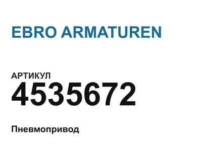 4535672 EBRO ARMATUREN