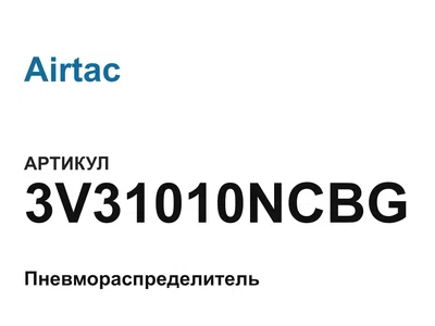 3V31010NCBG Airtac