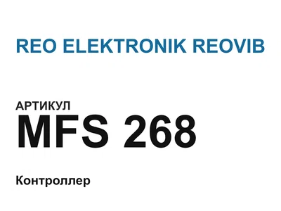 MFS268 REO ELEKTRONIK REOVIB