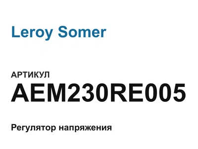 AEM230RE005 Leroy Somer