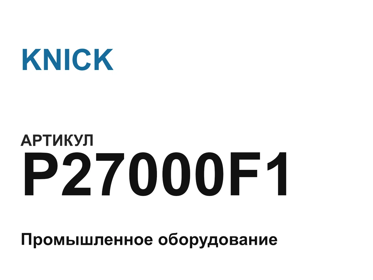 P27000F1 KNICK