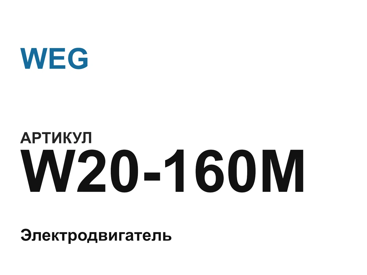 W20160M WEG