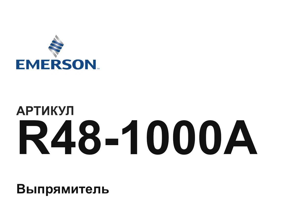 R481000A Emerson