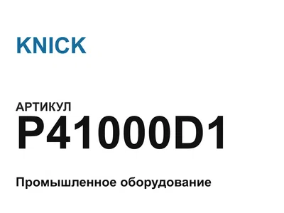 P41000D1 KNICK