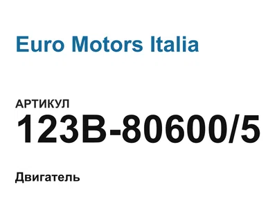 123B806005 Euro Motors Italia