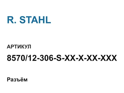 857012306SXXXXXXXX R. STAHL