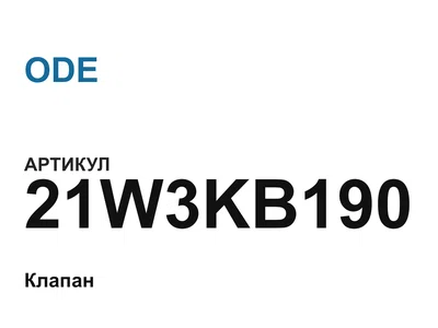 21W3KB190 ODE