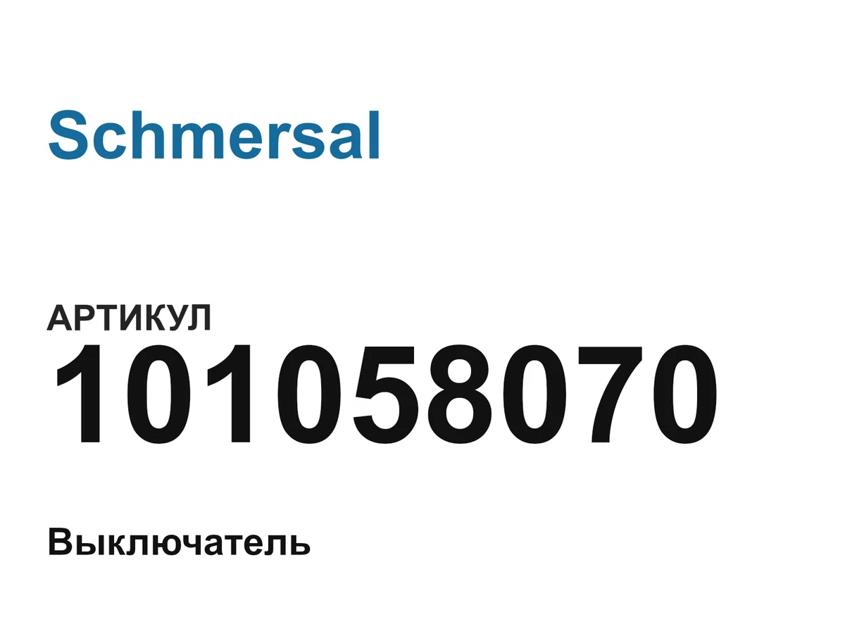 101058070 Schmersal