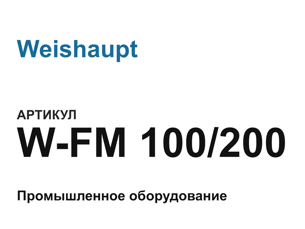 WFM100200 Weishaupt